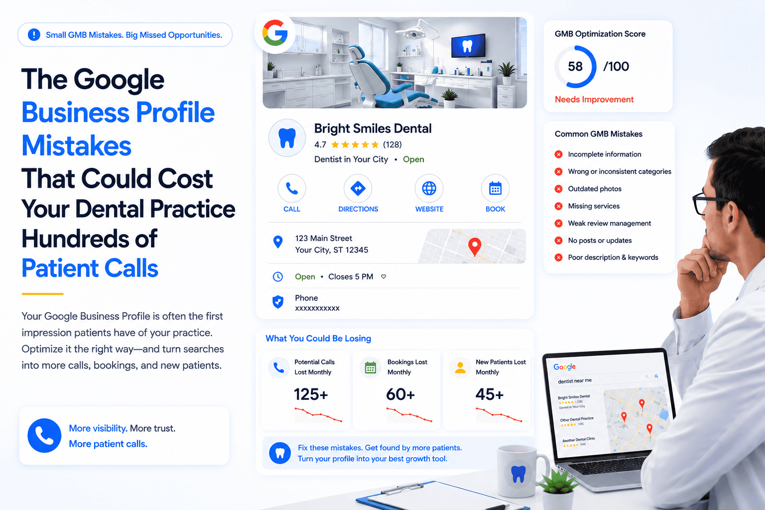The Google Business Profile Mistakes That Could Cost Your Dental Practice Hundreds of Patient Calls